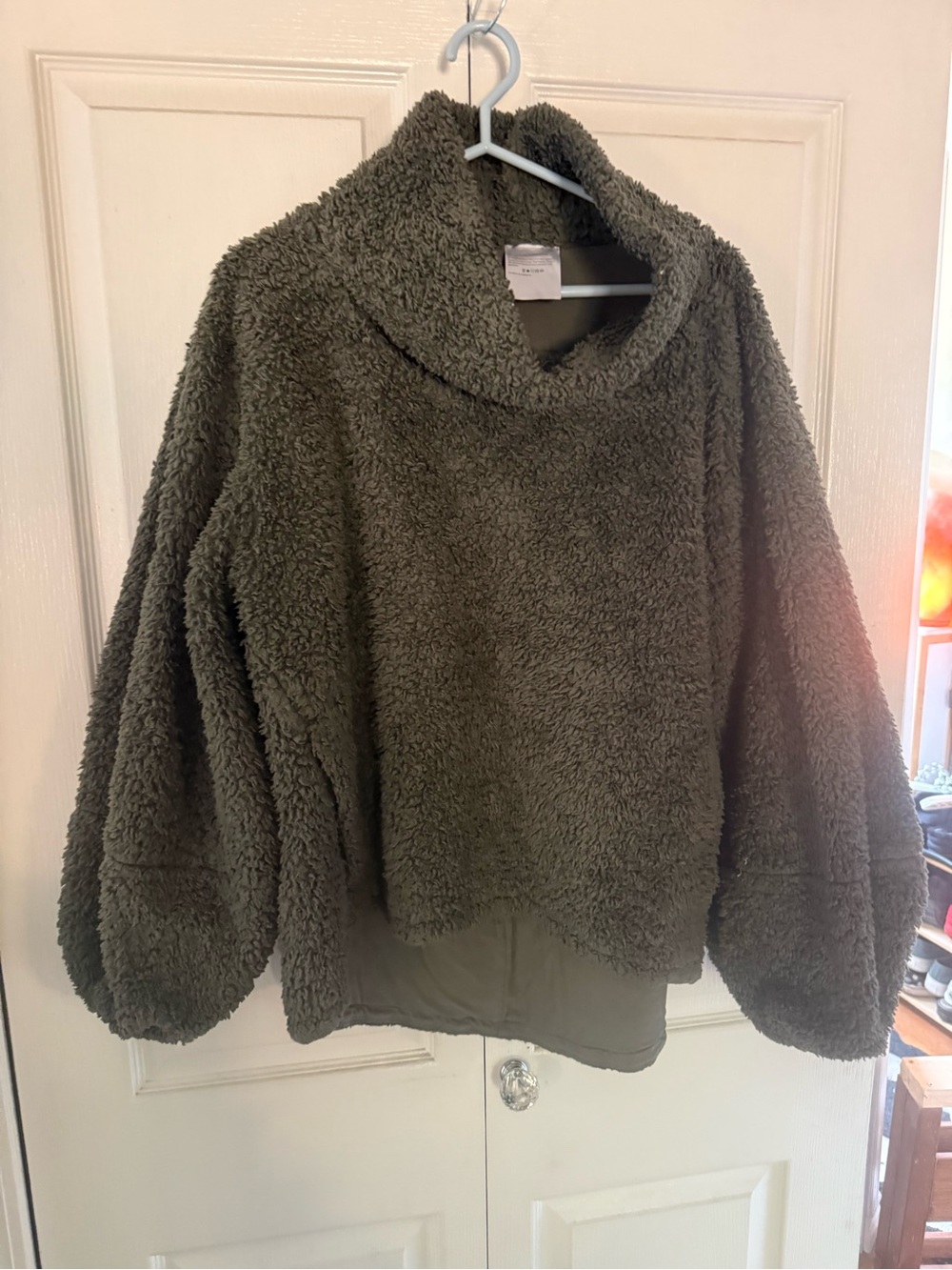 lululemon athletica Olive Green Sherpa Pullover